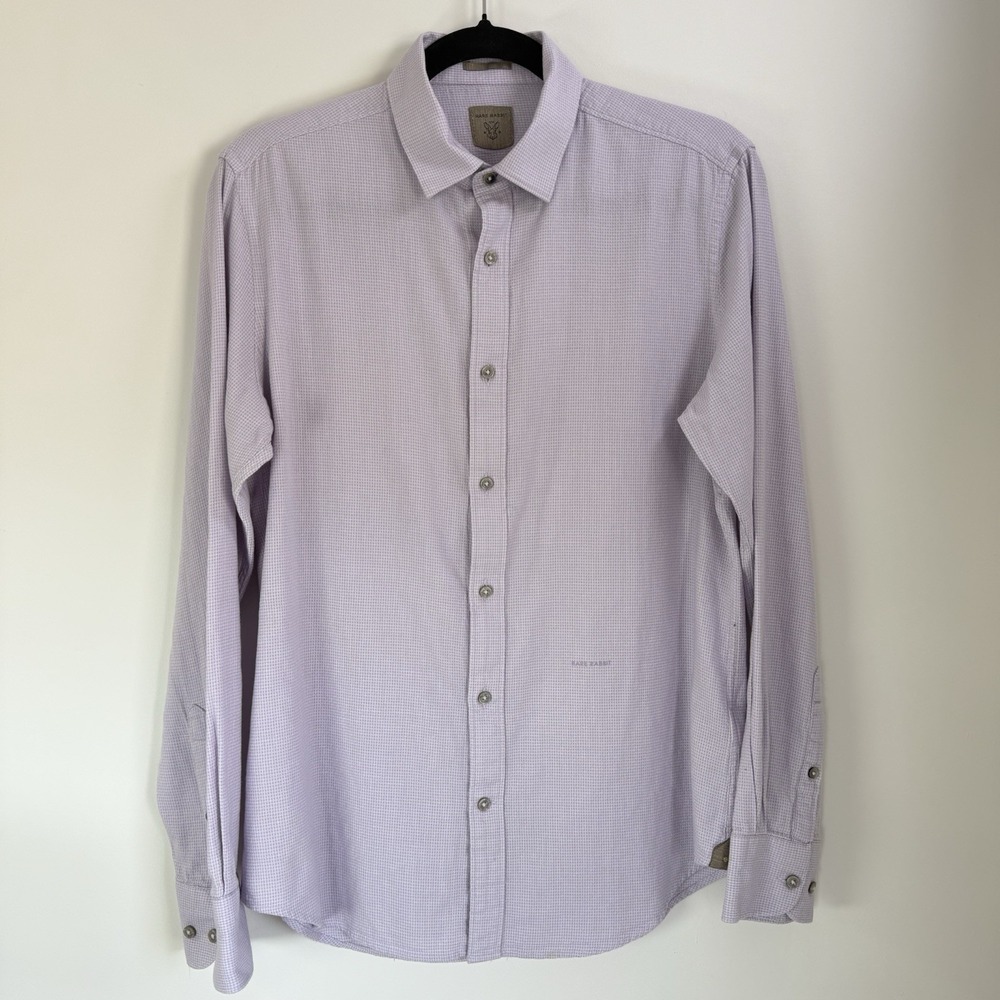 Rare Rabbit Valby Style Men's Button Down Shirt Size S Detailed Lilac - Picture 2 of 10